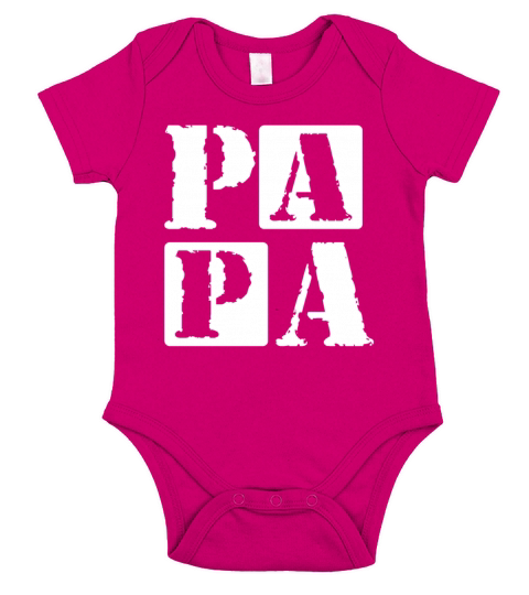Papa Vintage Fathers Day Dad Quote For Papa Short Sleeve Baby One-Piece
