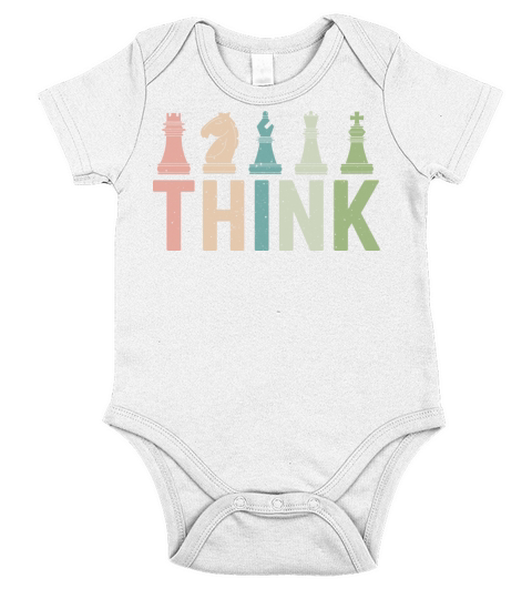 Think Funny Chess Player Short Sleeve Baby One-Piece