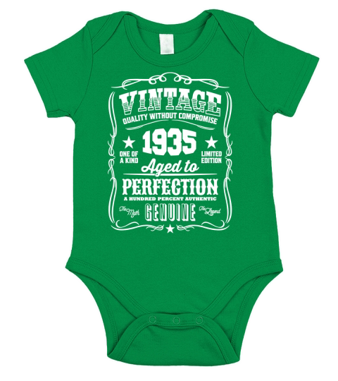 Vintage 1935 Aged to Perfection Short Sleeve Baby One-Piece
