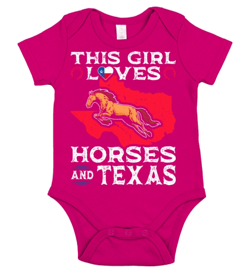 Vintage Horseback Riding Horse Girl Texas Short Sleeve Baby One-Piece