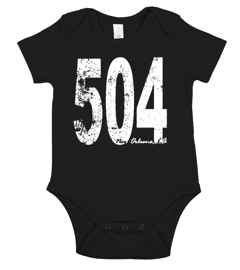 Vintage New Orleans Area Code 504 T-Shirt Short Sleeve Baby One-Piece