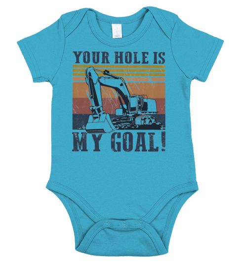 Your Hole Is My Goal Vintage Shirt Short Sleeve Baby One-Piece