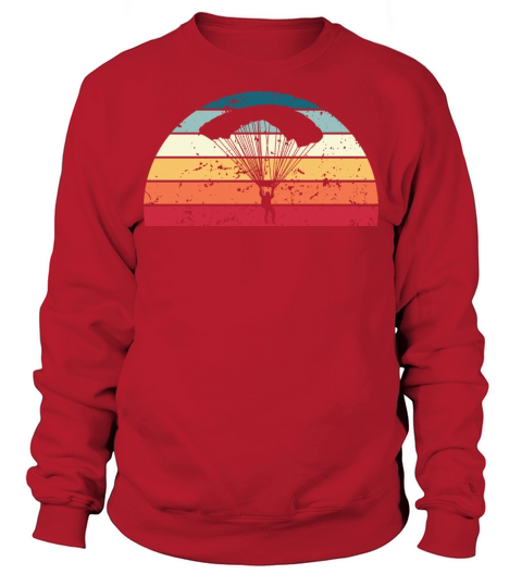 Retro Parachuting Sunset Vintage Parachutist Sweatshirt Unisex