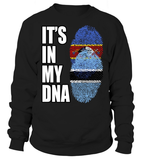 Swazi And Botswanan Vintage Heritage DNA Flag Sweatshirt Unisex