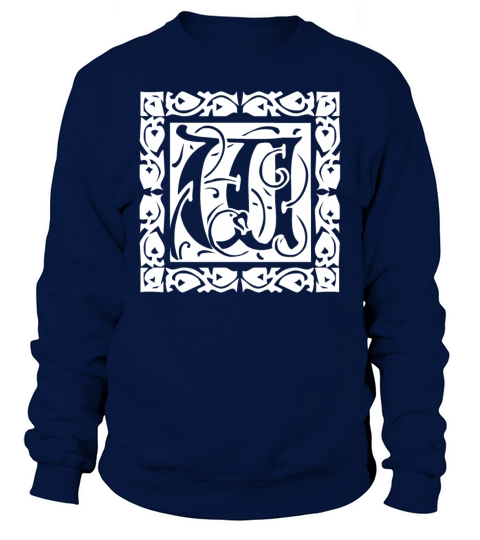 W Capital Letter Initial Monogram Alphabet Name Sweatshirt Unisex