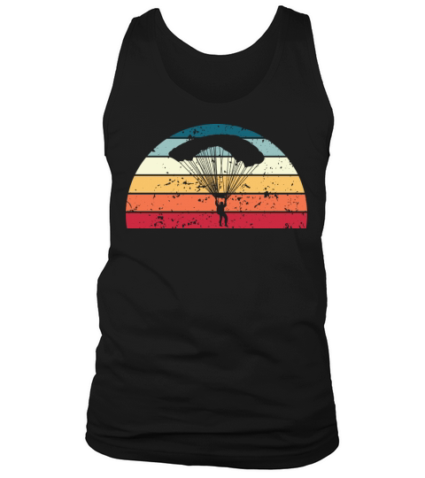 Retro Parachuting Sunset Vintage Parachutist Tank Top Unisex