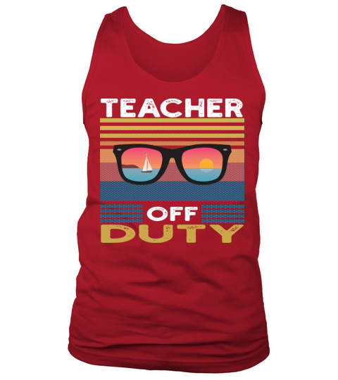 Teacher Off Duty Summer Last Day Of School Tie Dye Tank Top Unisex