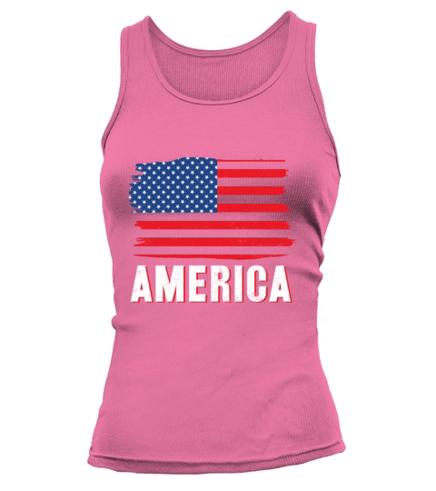 America Vintage Flag Independence day Tank top Woman