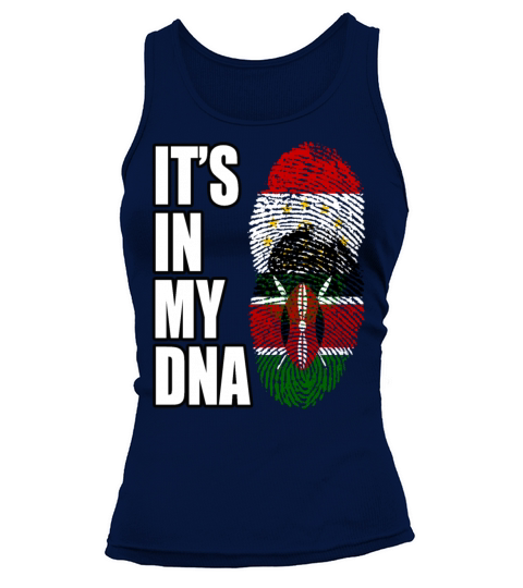 Tajikistani And Kenyan Vintage Heritage DNA Flag Tank top Woman
