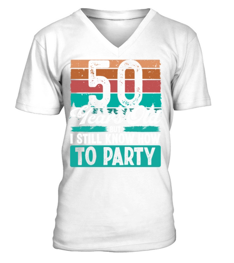 50 Years Old Birthday Idea Retro 50th Birthday V-Neck T-shirt