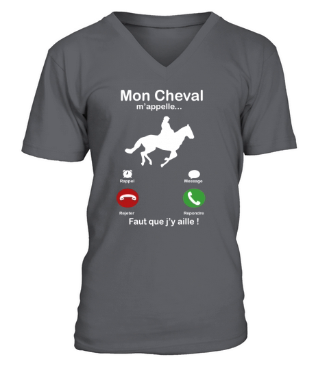 Mon Cheval mappelle Faut que jy aille shirt V-Neck T-shirt
