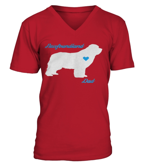 Newfoundland Dad - Fathers Day Newfie Dog Lovers T-Shirt Black Youth B06XTRSRKT 1 V-Neck T-shirt