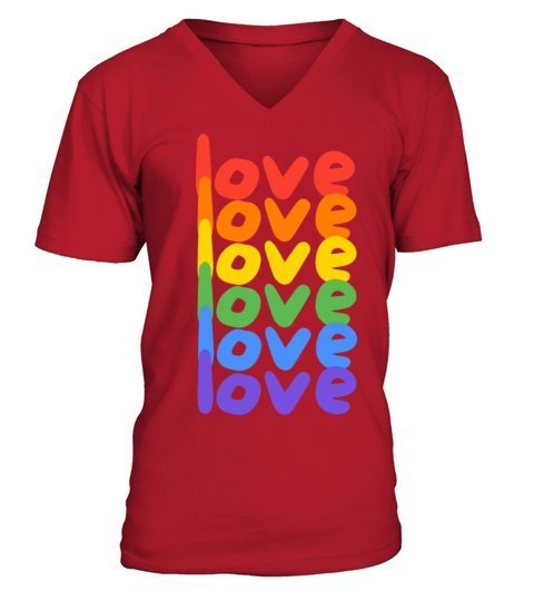 Pride Month Love Rainbow V-Neck T-shirt