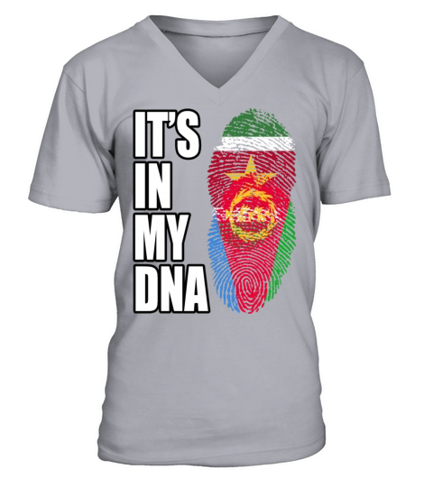 Surinamese And Eritrean Vintage Heritage DNA Flag V-Neck T-shirt