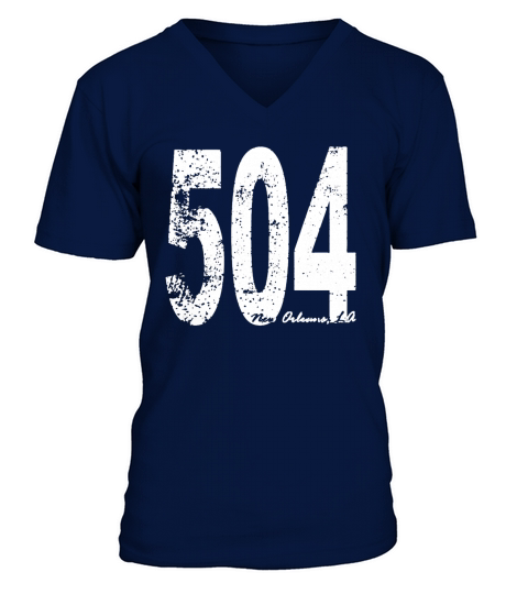 Vintage New Orleans Area Code 504 T-Shirt V-Neck T-shirt