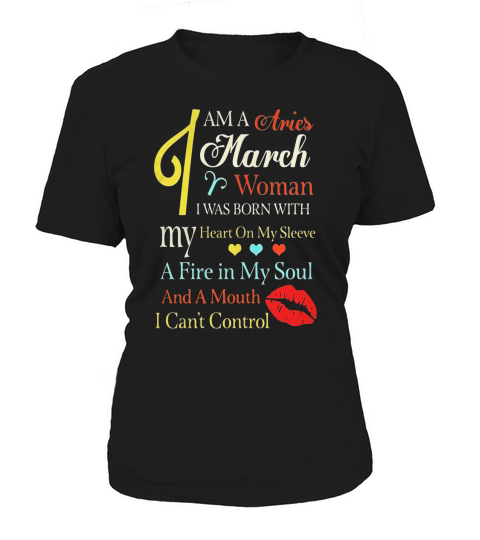 I Am A Aries March Woman Retro Zodiac Signs Women's T-Shirt