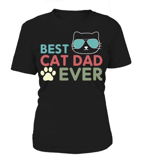 Vintage Best Cat Dad Ever Cat Daddy Gift Women's T-Shirt
