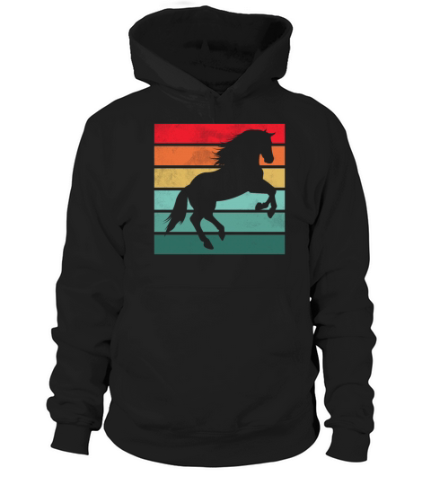 Girls Horse Riding Shirt Vintage Retro Hoodie Unisex