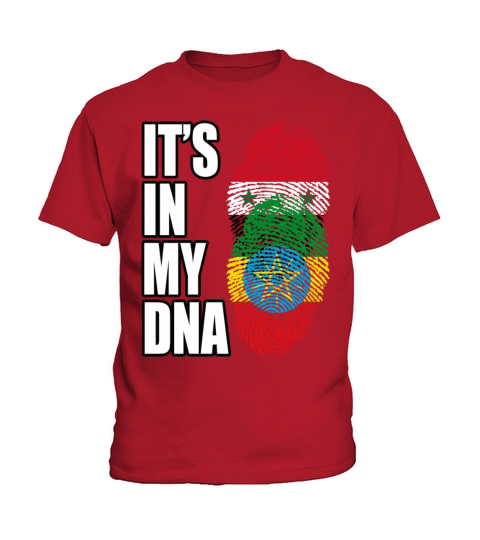 Syrian And Ethiopian Vintage Heritage DNA Flag Kids T-Shirt