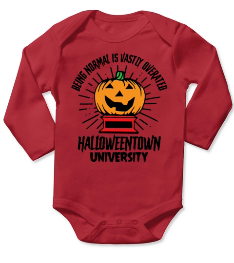 Being Normal Is Vastly Overated Halloweentown Long Sleeve Baby One-Piece
