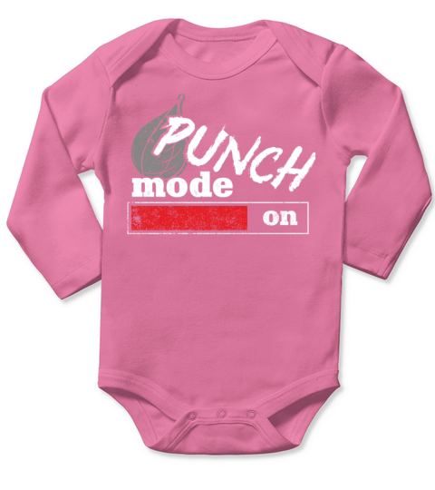 Boxing Vintage Punch Mode On Long Sleeve Baby One-Piece