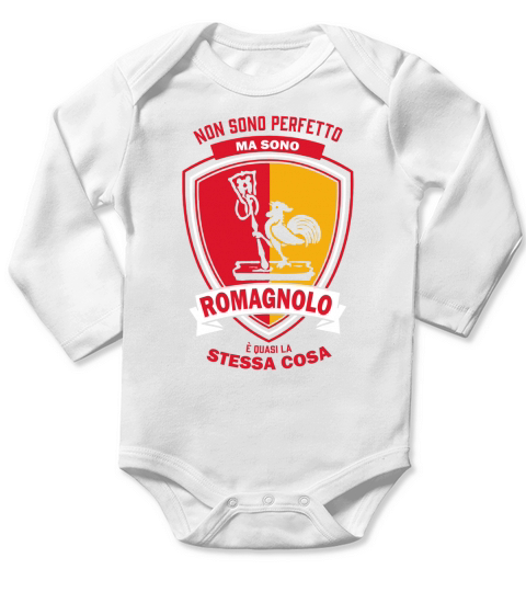 custom - Non Sono Perfetto Ma Sono Romagnolo Long Sleeve Baby One-Piece