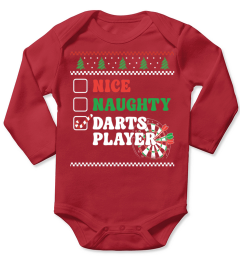 Darts Board Christmas Vintage Nice Long Sleeve Baby One-Piece