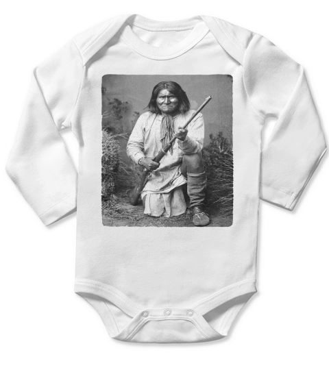Geronimo Apache Native American Indian Warrior Hero Arizona Long Sleeve Baby One-Piece