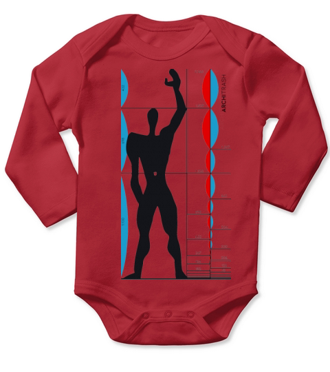 Modulor Le Corbusier Architecture Long Sleeve Baby One-Piece