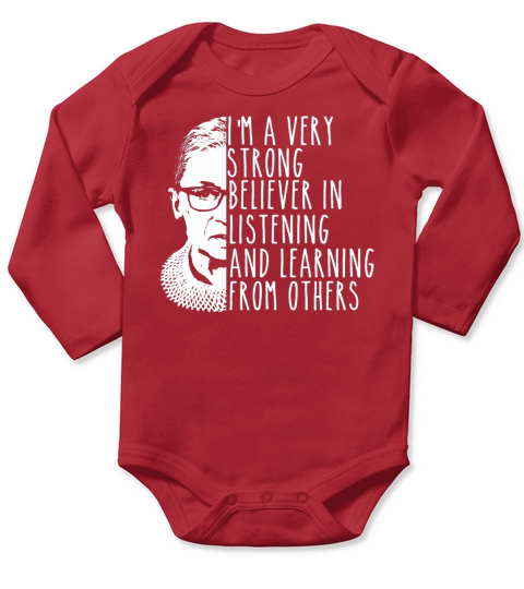 Notorious RBG Quote Ruth Bader Ginsberg R.B.G shirt Long Sleeve Baby One-Piece