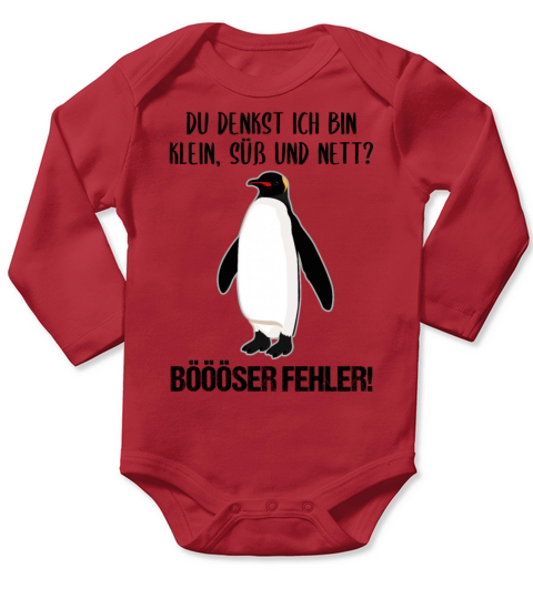 Penguin Small Sweet Nice Funny Quote Gift Long Sleeve Baby One-Piece