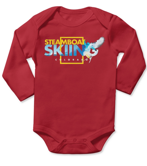 Steamboat Mount Werner Colorado Ski T-Shirt Long Sleeve Baby One-Piece