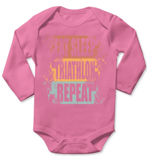 Triathlon Saying funny Long Sleeve Baby One-Piece