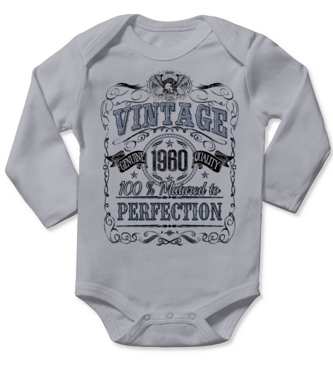 Vinage 1960 birthday year of birth 1960 gift Long Sleeve Baby One-Piece