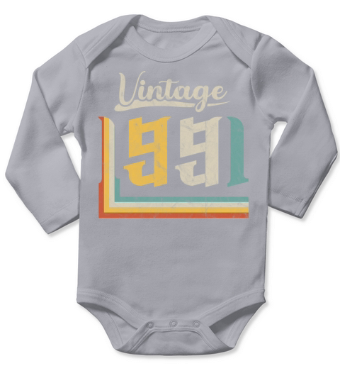 Vintage 1991 Birth Year 30th Birthday 90s Retro Long Sleeve Baby One-Piece