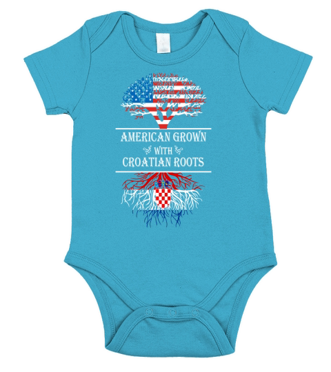 American grown With Croatian Roots Short Sleeve Baby One-Piece