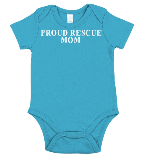 Best Friend Funny - Proud Rescue Mom Short Sleeve Baby One-Piece