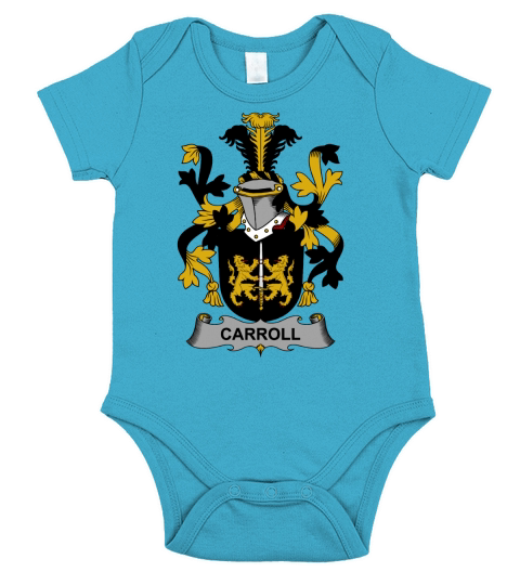 Carroll Family Crest Irish Family Crests II Short Sleeve Baby One-Piece
