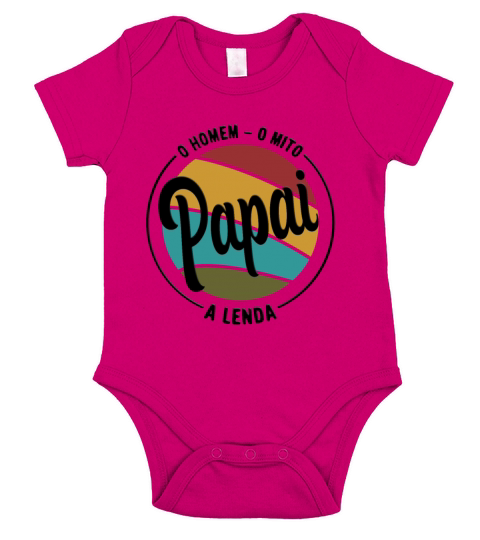 Daddy The Man The Myth The Legend Pai Brasileiro Short Sleeve Baby One-Piece