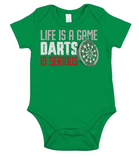 Darts Board Vintage Life Is A Game Short Sleeve Baby One-Piece