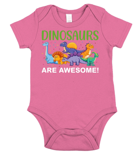 Dinosaurs are awesome(3) Short Sleeve Baby One-Piece
