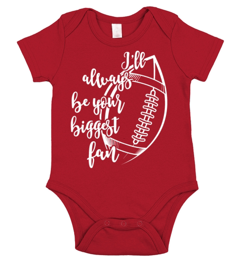 Ill Always Be Your Biggest Fan Football Mom Short Sleeve Baby One-Piece