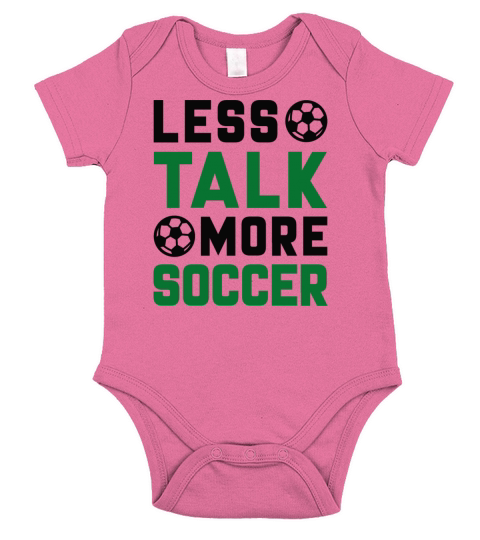 Less Talk More Soccer Short Sleeve Baby One-Piece