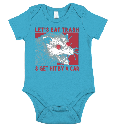 lets eat trash and get hit by a car Ghost Short Sleeve Baby One-Piece