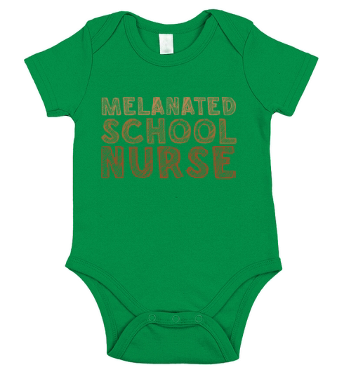 Melanated School Nurse Melanin African Nurse Short Sleeve Baby One-Piece