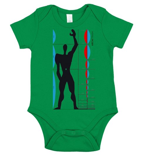 Modulor Le Corbusier Architecture Short Sleeve Baby One-Piece