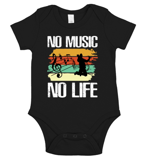 Musician Rockn Roll Guitar Hard Rock Short Sleeve Baby One-Piece