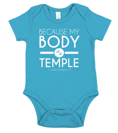 My Body Is A Temple Short Sleeve Baby One-Piece