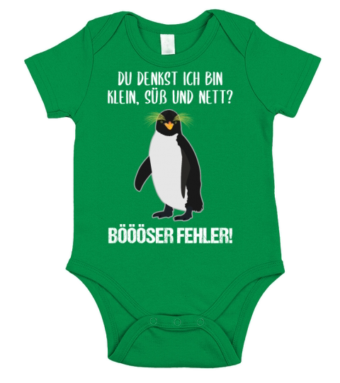 Penguin Small Sweet Nice Funny Quote Gift Short Sleeve Baby One-Piece
