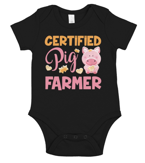 pig farmer funny farmers tee shirt Short Sleeve Baby One-Piece